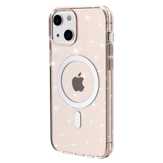 θήκη για iPhone 14 Plus, Glittery, για MagSafe, χρυσή