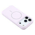 Θήκη σιλικόνης για iPhone 17 Pro, για MagSafe, αντικραδασμική, μοβ