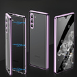 θήκη για το Samsung Galaxy S23 Plus, Magnetic Dual Glass, μωβ