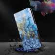 Θήκη με πτερύγιο για Oppo A17, Wallet, Marble μπλε