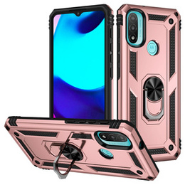 θωρακισμένη θήκη για Motorola Moto E20/E30/E40, Nox Case Ring, ροζ rose gold