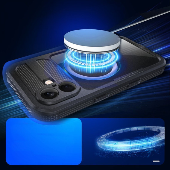 Αδιάβροχη θήκη IP68 για iPhone 16, SHELLBOX MagSafe, μαύρη