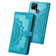 Θήκη με πτερύγιο για Realme C21, Mandala, μπλε