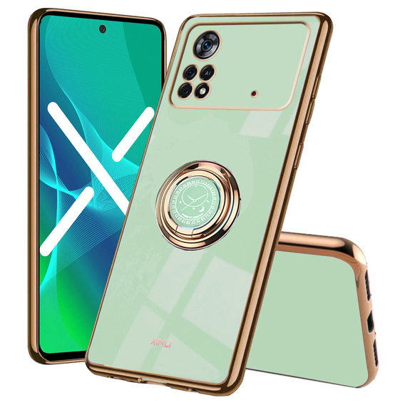 Θήκη για Xiaomi Poco X4 Pro 5G, Electro Ring, μέντας