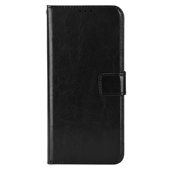 Θήκη με πτερύγιο για Infinix Note 12 5G, Crazy Horse Wallet, μαύρη