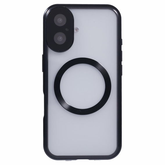 Μαγνητική θήκη MagSafe Dual Glass για iPhone 16, μαύρη