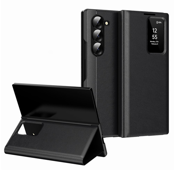 Αναδιπλούμενη θήκη για Samsung Z Fold5 5G, Smart View Wallet, μαύρη