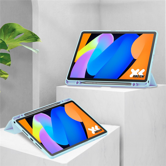 Θήκη για Lenovo Idea Tab 11" 2025 TB336FU TB336ZU, με διαφανές πίσω μέρος και υποδοχή γραφίδας, μπλε