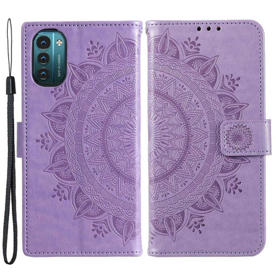 Θήκη με πτερύγιο για Nokia G11/ G21, Mandala, μπλε