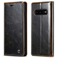 θήκη CASEME για Samsung Galaxy S10+ Plus, Waxy Textured, καφές