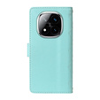 θήκη πτερύγιο για Xiaomi Redmi Note 14 Pro 5G / Xiaomi Redmi Note 14 Pro+ 5G / Xiaomi Poco X7 5G, Rhombus Crossbody Leather, πράσινη