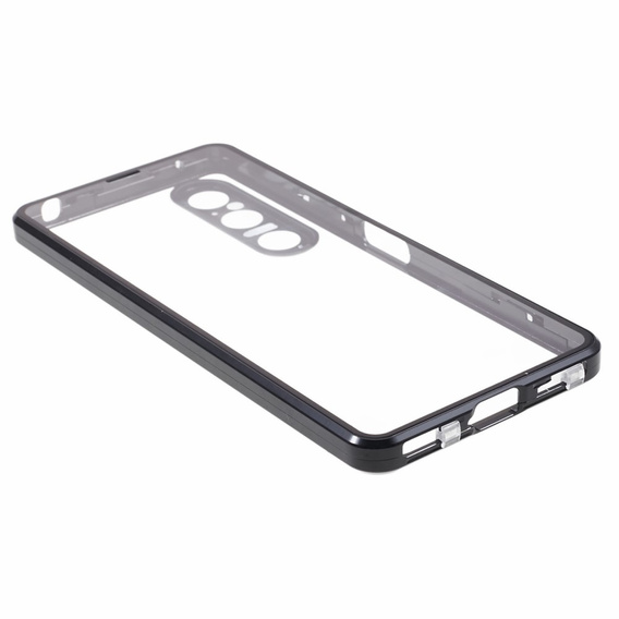 θήκη για το Sony Xperia 1 V, Magnetic Dual Glass, μαύρη