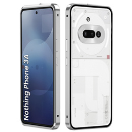 Θήκη για Nothing Phone 3A, Frame Case, ασημένια