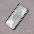 Μαγνητική θήκη MagSafe Dual Glass για Samsung Galaxy S23 Ultra, ασημένια