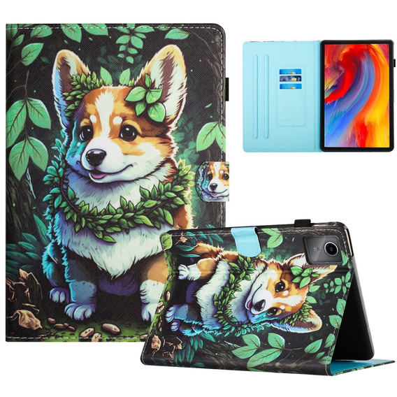 Θήκη για Lenovo Tab M11, με πτερύγιο, corgi dog