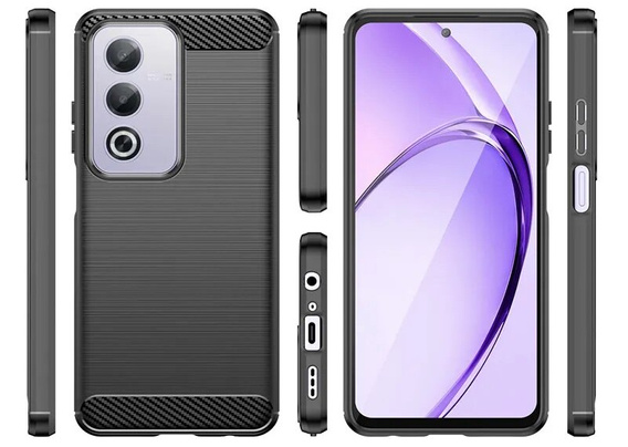 Θήκη για Oppo A80, Carbon, μαύρη