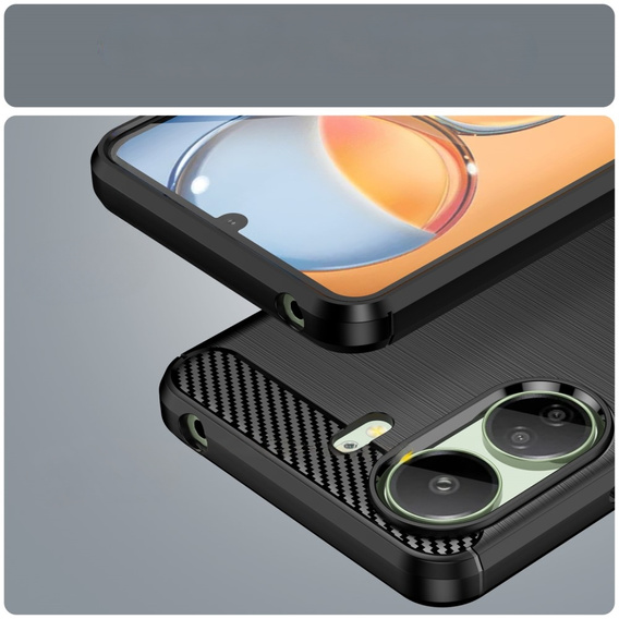 Θήκη για Xiaomi Redmi 13C / Poco C65, Carbon, μαύρη