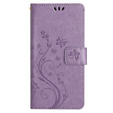 Θήκη με πτερύγιο για Samsung Galaxy S23 FE, Butterfly, μωβ