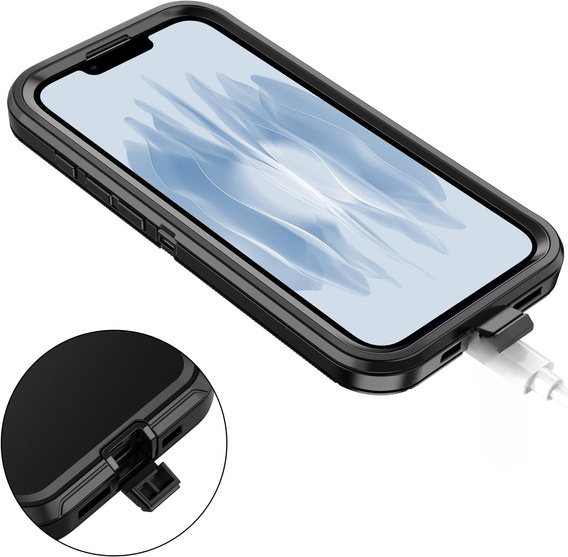 Θήκη με πλαίσιο για iPhone 16E, για MagSafe, μαύρη