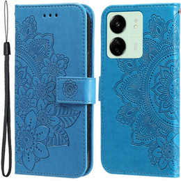 Θήκη με πτερύγιο για Xiaomi Redmi 13C / Poco C65, Mandala Flower, μπλε