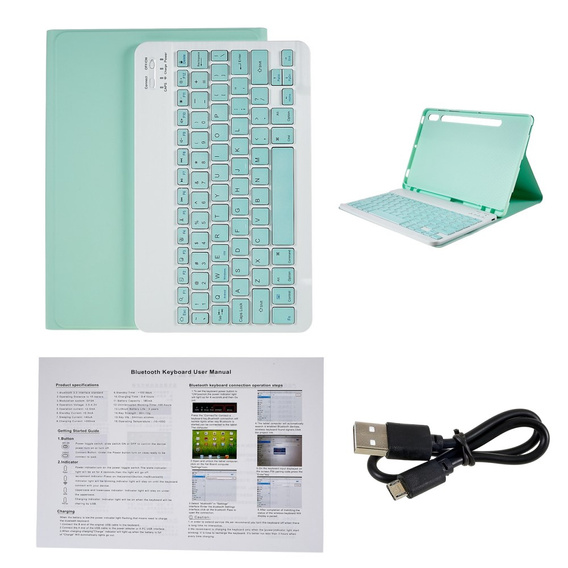 Θήκη + πληκτρολόγιο Samsung Galaxy Tab S7 T870/T875 / S8, Pen Slot, πράσινη