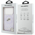 Θήκη Karl Lagerfeld IML Glitter Karl & Choupette Heads Logo MagSafe για iPhone 17 Pro