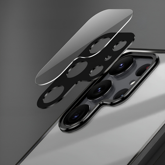 θήκη για το Samsung Galaxy S25 Ultra, Magnetic Dual Glass, μαύρη