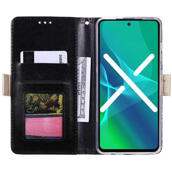 θήκη πτερύγιο για Samsung Galaxy A51 5G, Wallet Pocket Zipper Lace, μαύρη