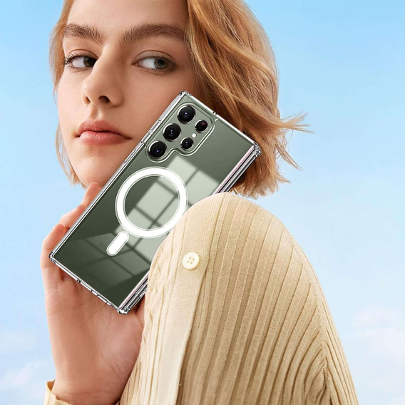 Θήκη για Samsung Galaxy S25 Ultra, Fusion Hybrid, για MagSafe, διαφανής + Γυαλί για την οθόνη