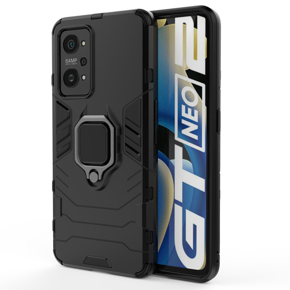 Θήκη για Realme GT 2 / Realme GT Neo 2, Kickstand Ring, μαύρη