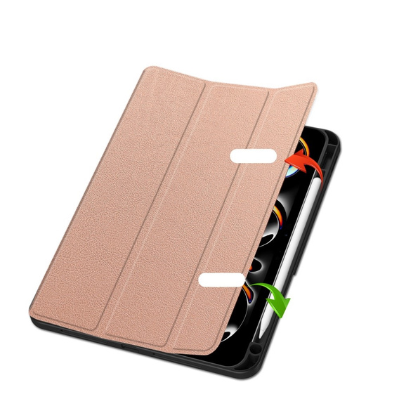Θήκη για iPad Pro 11" 2024 (5 gen.), Smartcase με χώρο για γραφίδα, ροζ
