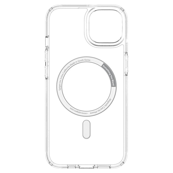 Θήκη MagSafe Spigen για iPhone 13 Mini, Ultra Hybrid, λευκή + Μετριασμένο γυαλί 9H