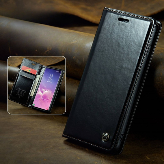 θήκη CASEME για Samsung Galaxy S10+ Plus, Waxy Textured, μαύρη