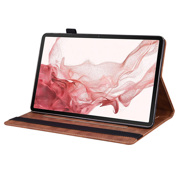 θήκη για Samsung Galaxy Tab S10 FE+ Plus, Classic, με υποδοχή γραφίδας, καφέ