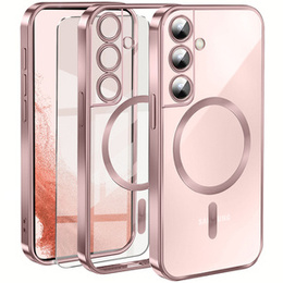 Θήκη για Samsung Galaxy S22, Electro MagSafe, ροζ rose gold + Γυαλί για την οθόνη