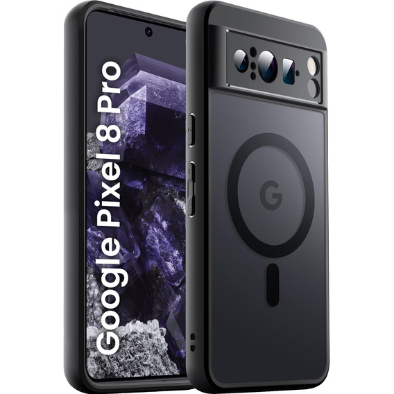Θήκη για Google Pixel 8 Pro, για MagSafe, ERBORD Μatt Case, μαύρη