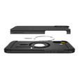 θήκη Spigen για iPhone 16 Plus, Tough Armor Mag Mag MagSafe, μαύρη + μετριασμένο γυαλί 9H