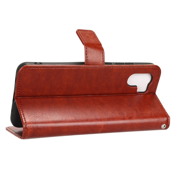 Θήκη με πτερύγιο για Xiaomi Redmi A1 4G / A2 4G, Crazy Horse Wallet, καφέ