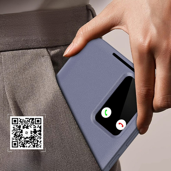 Αναδιπλούμενη θήκη για Samsung Galaxy A56 5G, Smart View Wallet, μωβ