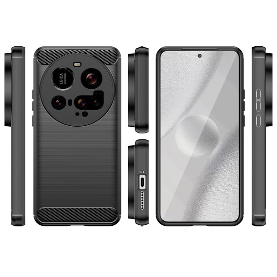 Θήκη για Xiaomi 15 Ultra, Carbon, μαύρη