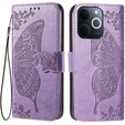 Θήκη με πτερύγιο για Realme Note 70T 4G, Butterfly, μωβ