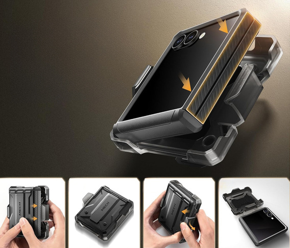 Θήκη Tongate MECH με MagSafe για Samsung Galaxy Z Flip7 FE / Z Flip6, πράσινο