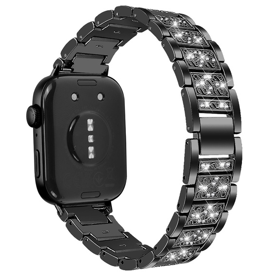 Διαμαντένιο βραχιόλι για Xiaomi Smart Band 8 Pro, Μαύρο