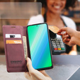 Θήκη για Samsung Galaxy A54, ERBORD Vintage, πορτοφόλι με πτερύγιο, κόκκινη