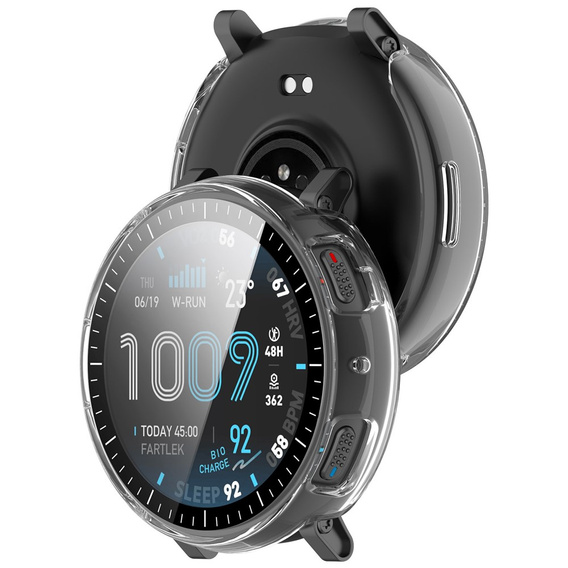 2 σε 1 Θήκη + Γυαλί για Amazfit Active Max, διαφανές