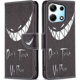 Θήκη με πτερύγιο για Infinix Zero 30 5G, Wallet, Don't Touch My Phone, μαύρη