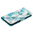 Θήκη με πτερύγιο για Xiaomi Redmi 13C / Poco C65, Wallet, Marble πράσινη