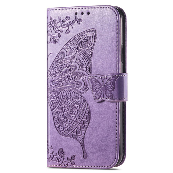 Θήκη με πτερύγιο για Motorola Moto G73 5G, Butterfly, μωβ