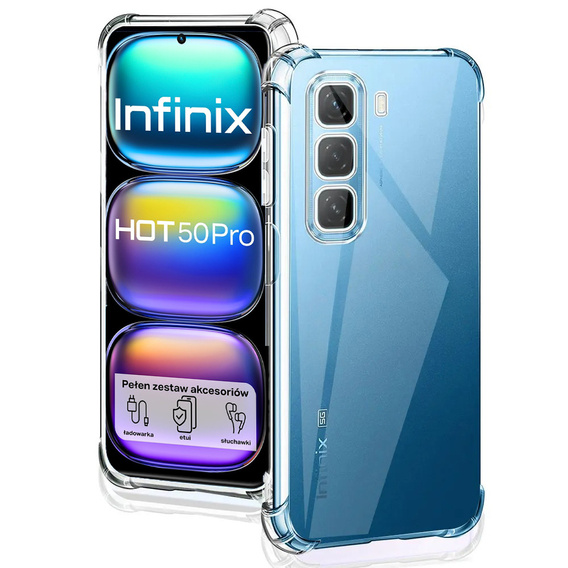Θήκη για Infinix Hot 50 Pro 4G, Dropproof, διαφανής