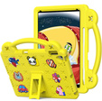 Παιδική θήκη για iPad 10.2" 2021/2020/2019 (9/8/7 gen.) / Air 10.5" 2019 (3 gen.), Cute Patterns, με βάση, κίτρινη